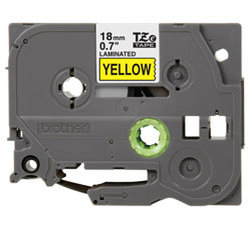 Brother TZ641 Ruban pour étiqueteuse (Noir Sur Jaune) 18mm Compatible With PT Serie (E500/E550/E300/E110) TZ641 – Image 2