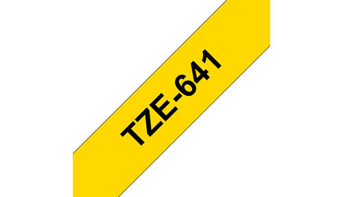 Brother TZ641 Ruban pour étiqueteuse (Noir Sur Jaune) 18mm Compatible With PT Serie (E500/E550/E300/E110) TZ641 – Image 3